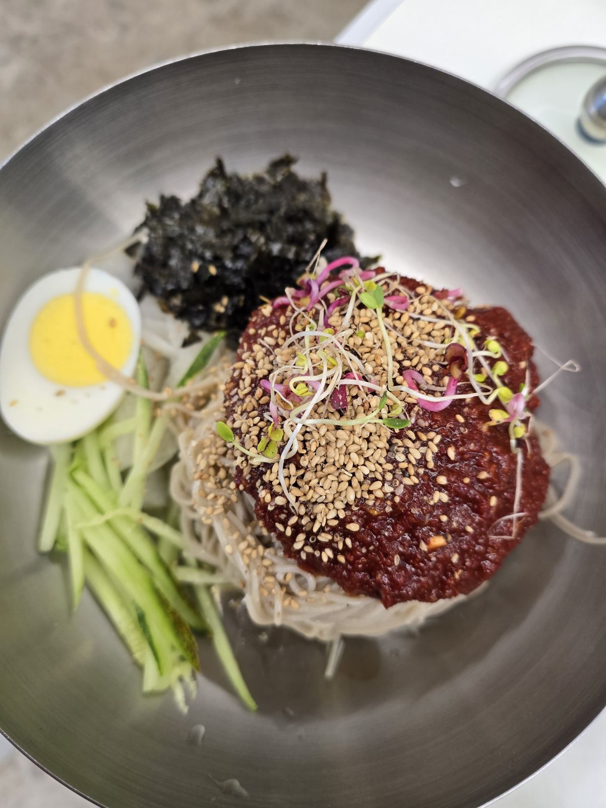 애막골 동치미막국수 비빔 막국수 기본 상차림