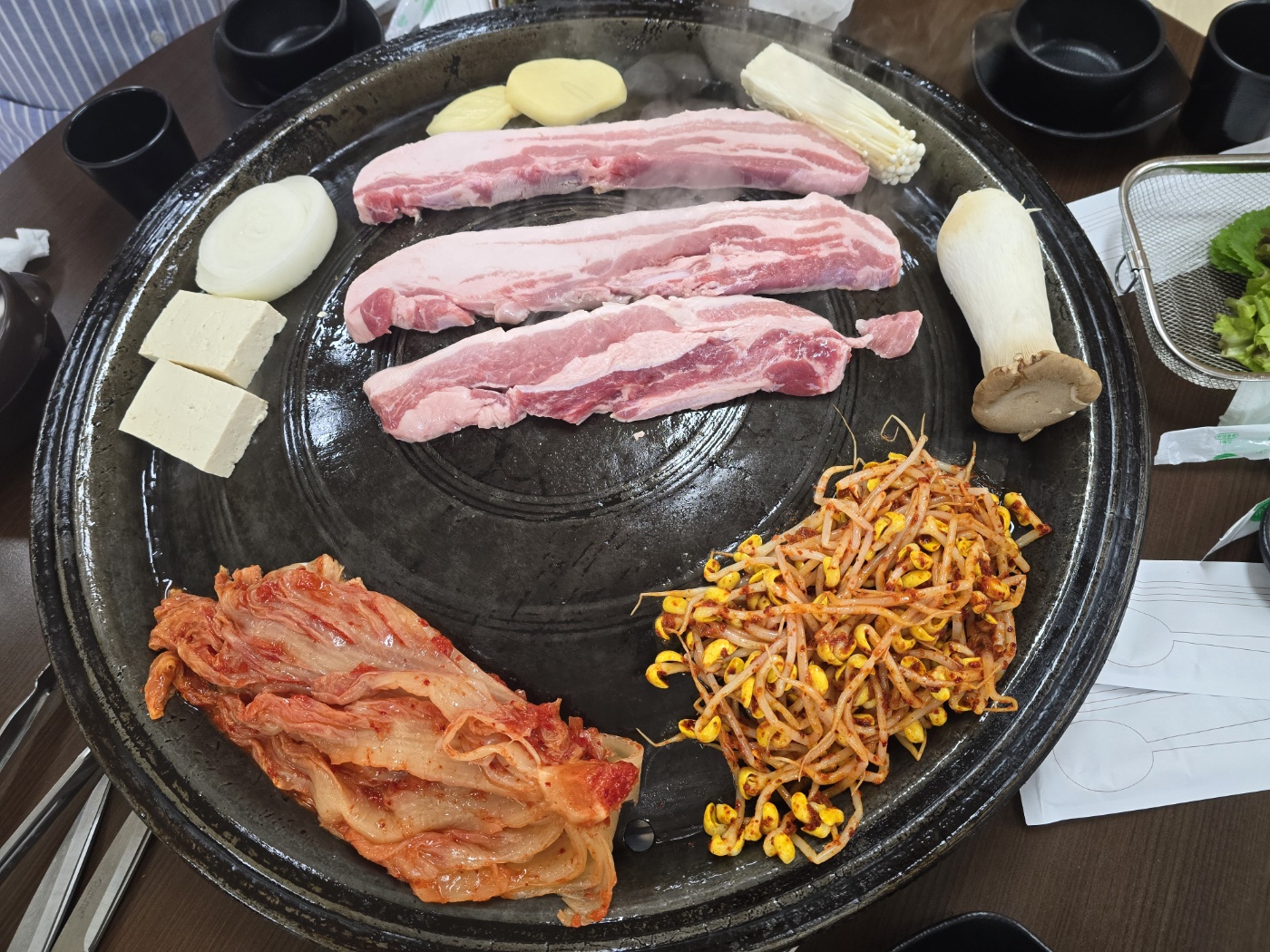춘천 후평1번지닭갈비 솥뚜껑 불판 세팅