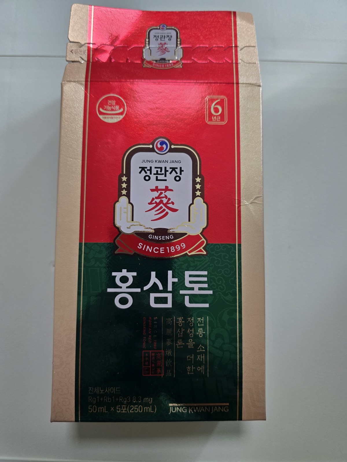 정관장 홍삼 비교 홍삼톤 상자 앞면 8.3mg
